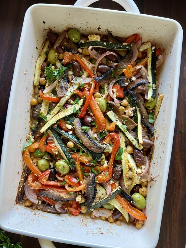 roasted feta veggies