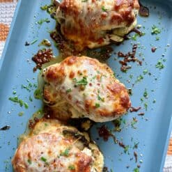 one pan chicken parmesan cauliflower steaks